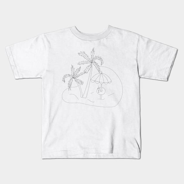 Palms Kids T-Shirt by Alekvik